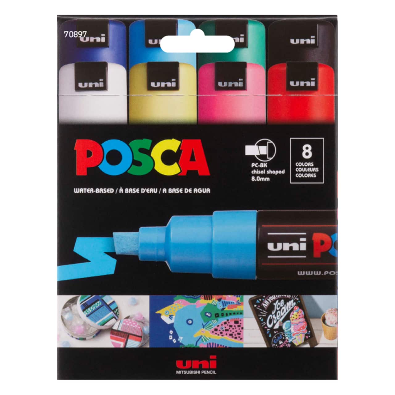 POSCA® PC-8K 8mm Chisel Tip Paint Markers
